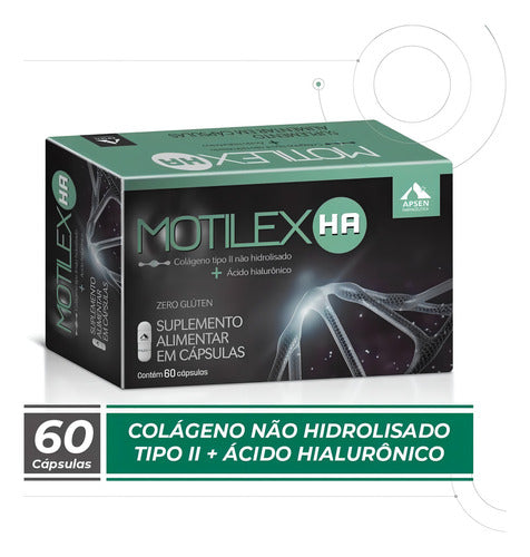 Motilex HA - Colágeno Tipo II + Ácido Hialurônico C/60 Caps