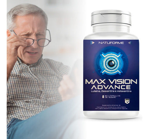 Suplemento Em Cápsulas Natuforme Max Vision Luteína, Zeaxantina E Astaxantina Vision Max Advance 60 Un