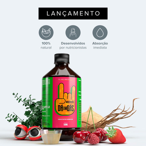 Energético Natural Moderação Dá Um Gás Frutas Vermelhas