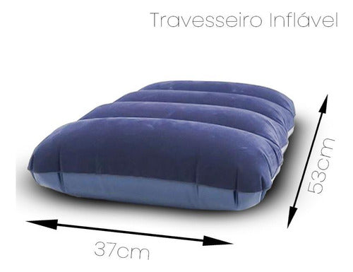 Travesseiro Inflável Portátil Viagem Passeio Compacto Leve