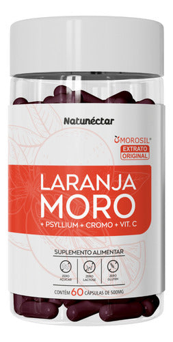 Laranja Moro 500mg 60 Cápsulas - Extrato Morosil Original