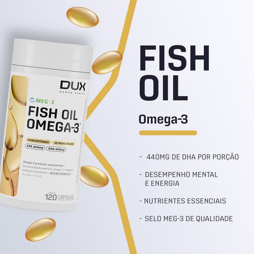 Fish Oil Ômega 3 Sem Sabor 120 Cápsulas – Dux Human Health