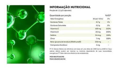 Immune Essential Guard Puravida 60caps, Mult. Vit. Imunidade Sabor Neutro