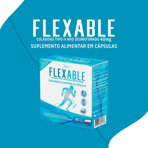 Global Suplementos Colágeno Tipo Il Não Desnaturado 60caps Flexable Sem Sabor