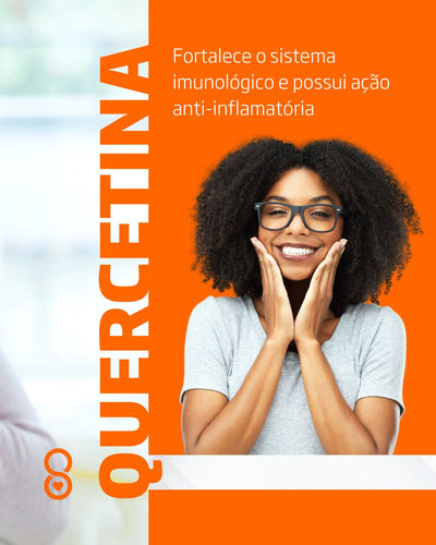 2x Quercetina 500mg - 120 Cápsulas (60 Doses) Sabor Natural Recover Farma