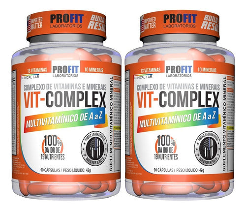 2x Multivitamínico Vit Complex A - Z 90 Capsulas - Profit Sabor Sem Sabor