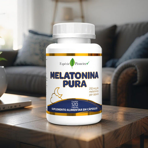 Melatonina Pura- 120 Cápsulas Matéria Prima Importada- Forte Sabor Sem Sabor