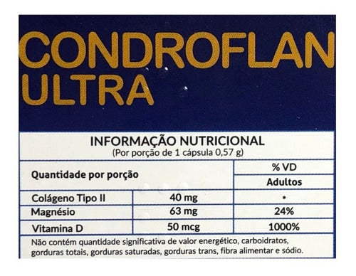Condroflan Ultra 60 Caps - Colágeno Ii + Vit D + Magnésio Sabor Sem sabor