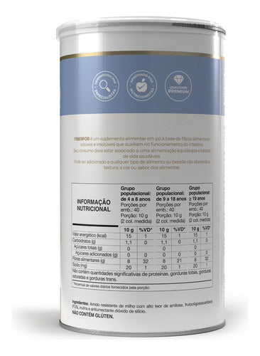 Fiberfor Fibras Alimentares Pote 400g Vitafor Sabor Neutro
