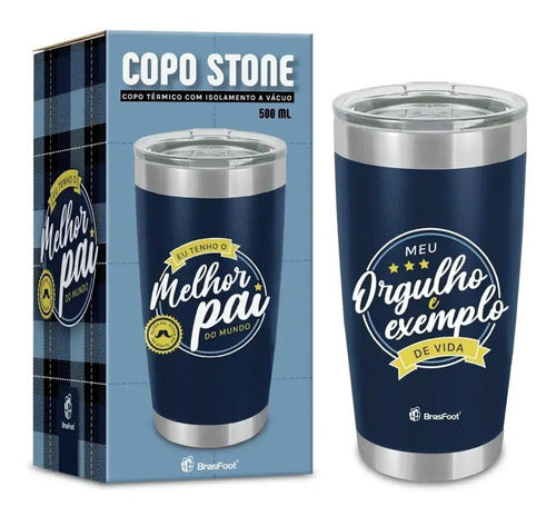 Copo Super Térmico C/tampa 500ml Melhor Pai - Brasfoot