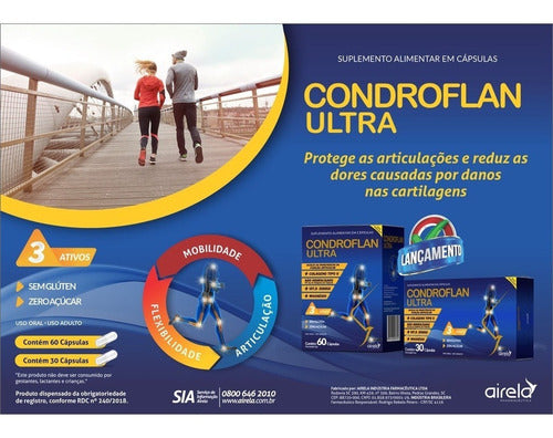 Condroflan Ultra 60 Caps - Colágeno Ii + Vit D + Magnésio Sabor Sem sabor