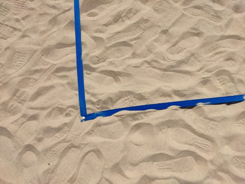 Rede De Beach 6,4m De Comp.+ Marcação 6,4mx12,8m + Cabo Aço