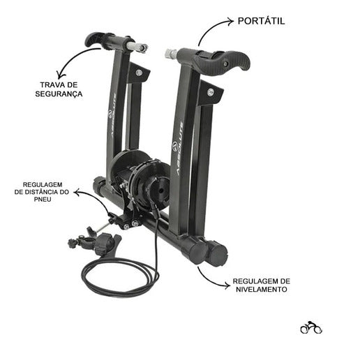 Rolo De Treinamento Bike Absolute Wild 8 Magnético C/ Apoio