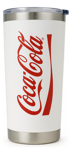 Copo Térmico Oficial Tampa Coca Cola 500ml Branco Hauskraft