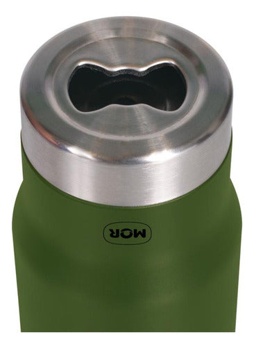 Copo Térmico 5 Em 1 Lata Garrafa Com Abridor Verde Mor 420ml