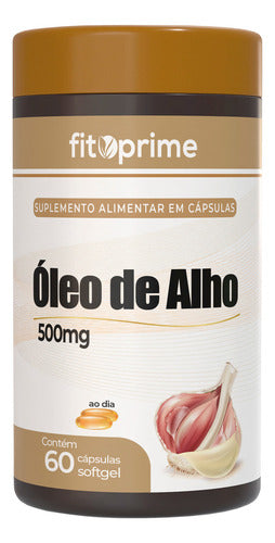 Óleo De Alho 500mg Com 60 Cápsulas Fitoprime Sabor Natural Sabor Sem sabor