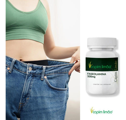 Faseolamina 500mg 120cápsulas Capim Limão Nutricional. Sabor Sem sabor