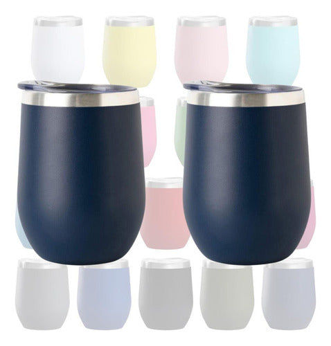 Kit 2 Copo Térmico Aço Inox Cuia Cerveja Vinho Bebida Suco