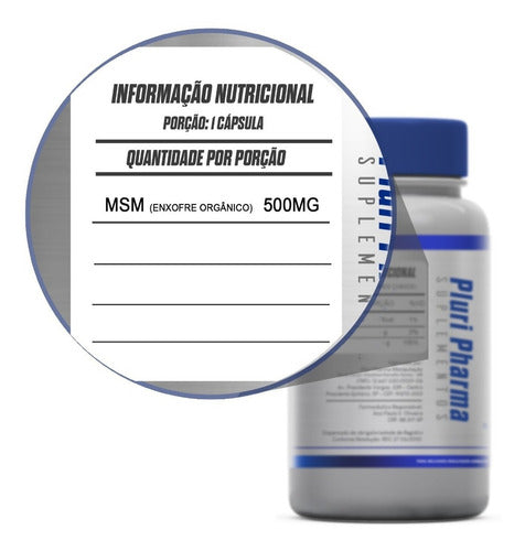 Msm Enxofre Orgânico 500mg 90 Cápsulas Sabor N/a