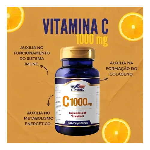 Vitamina C 1.000 Mg Vitgold 100 Compr