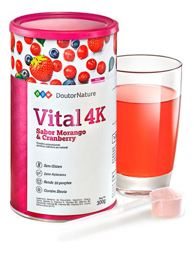 Vital 4k Sabor Morango E Cranberry 2.0 - 900g