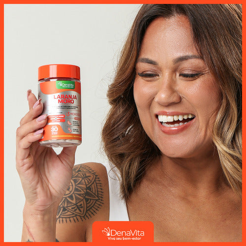 Laranja Moro + Cromo + Café Verde - Denavita Sabor Extrato De Laranja Moro 30 Cápsulas