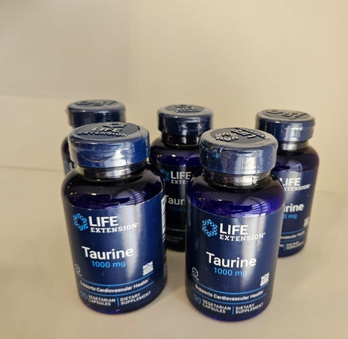 Taurine Taurina 1000mg 90 caps - Life Extension sem sabor