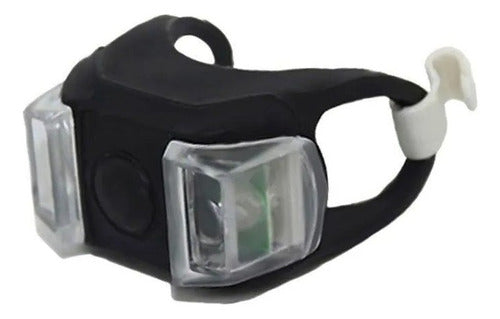 Kit 2 Luz De Segurança Led Duplo Sinalizador Lanterna Bike Cor Preto
