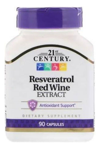 Suplemento Alimentar de Extrato de Uva Resveratrol Red Wine90 cápsulas