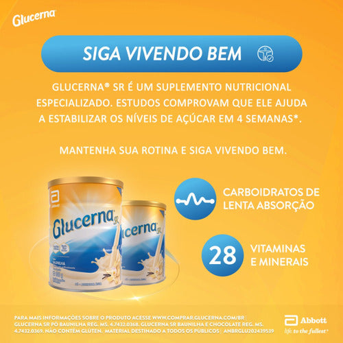Suplemento Em Pó Glucerna Abbott Em Lata De 850g