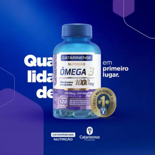 Ômega 3 EPA 540mg DHA 360mg Catarinense 120 Cápsulas