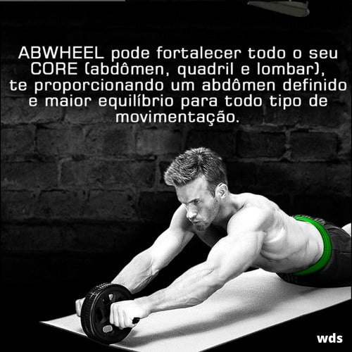 Rodinha MBFit roda abdominal dupla reforçada profissional fitness