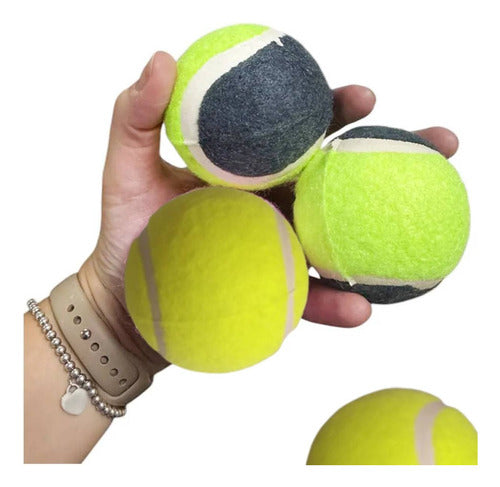 Bola Bolinha De Tênis Para Brincadeira Cachorro 3unid Verde