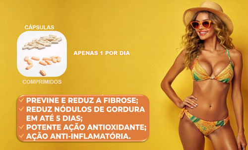 Dimpless® 40mg Autêntico Galena 60 Cápsulas Vivamax Celulite Sabor Neutro