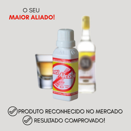 2 Anti Álcool Para Parar De Beber 100% Original 40ml
