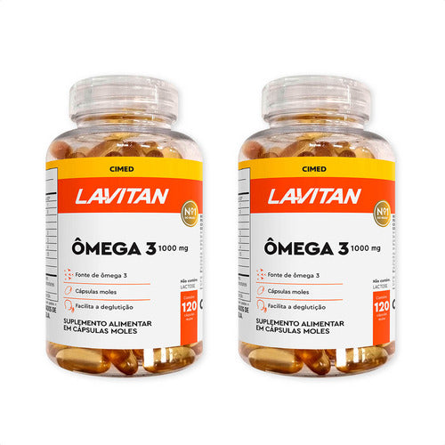 Kit 2 Lavitan Omega 3 - Com 120 Capsulas
