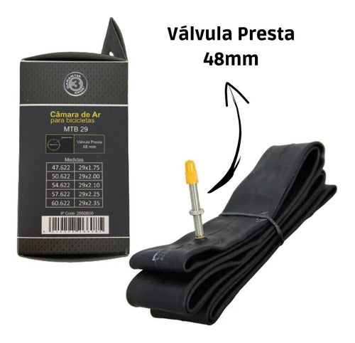 Par Câmara Ar Pirelli Bike Mtb Aro 29 Presta Bico Fino 48mm