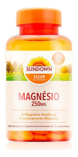 Magnésio 250mg 100 Cápsulas Magnesium Sundown Naturals Sabor Neutro