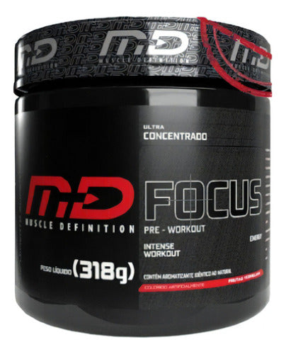 Pre Treino Focus C/beta Alanina, Arginina, Taurina - 318g-md Sabor Frutas Vermelhas