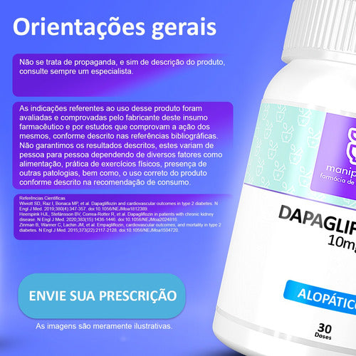 Kit 3 Dapagliflozina 10mg 30 Cápsulas Suplemento Nutricional