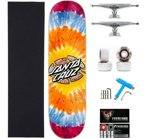 Skate Completo Profissional Santa Cruz Para Bowl E Banks