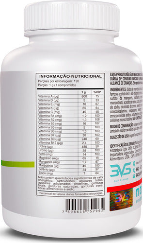 Multivitamínico De A A Zinco - Polivitamínico Com Fórmula Avançada E Concentrada - 120 doses