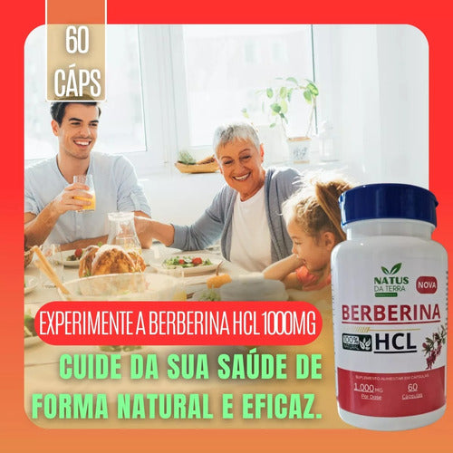 Suplemento Em Cápsula Berberina Hcl Berberis Vulgaris  Berberina Sabor  Without Flavor Em Pote De 30g 60 Un
