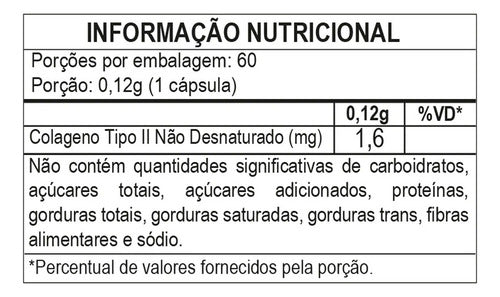 Global Suplementos Colágeno Tipo Il Não Desnaturado 60caps Flexable Sem Sabor