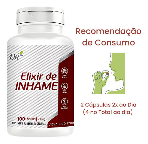 Suplemento Elixir De Inhame 500mg 100 Cáps Denature Encapsulados Sabor Natural Em Pote 200g