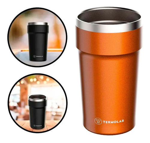 Copo Térmico Inox Cerveja Café Chá Chopp 500ml S/ Tampa