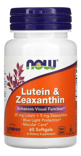 Luteína & Zeaxantina 60 Softgels - Now Foods - Sabor Sem sabor
