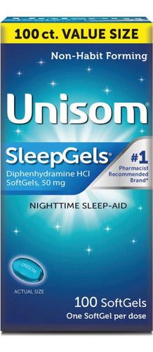 Unisom Sleepgels Nighttime Sleep-aid - 100 Unidades Sabor Se