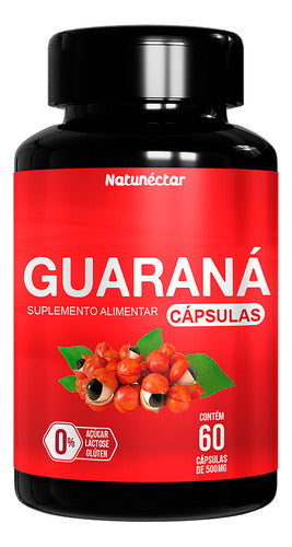 Pó Guaraná 120 Cápsulas 500mg Legitimo Aumenta Concentração