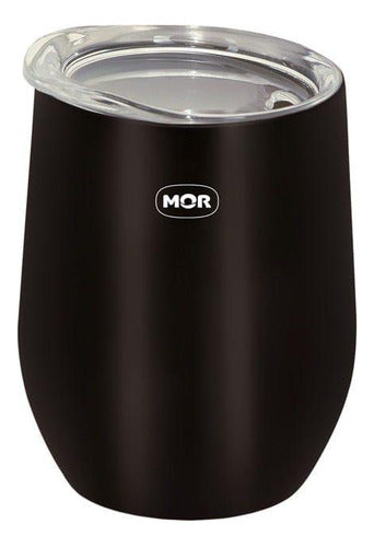 Copo Térmico Com Tampa 360 Ml Preto 008041 Mor